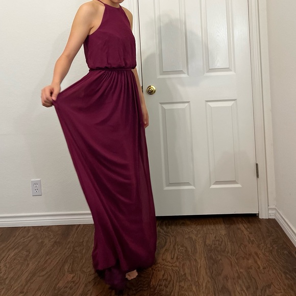 Donna Morgan Collection Maroon Evening Gown Size 2 - Picture 3 of 16